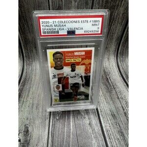 2020-21 Panini La Liga COLECCIONES ESTE # 18BIS YUNUS MUSAH PSA Mint 9 Valencia